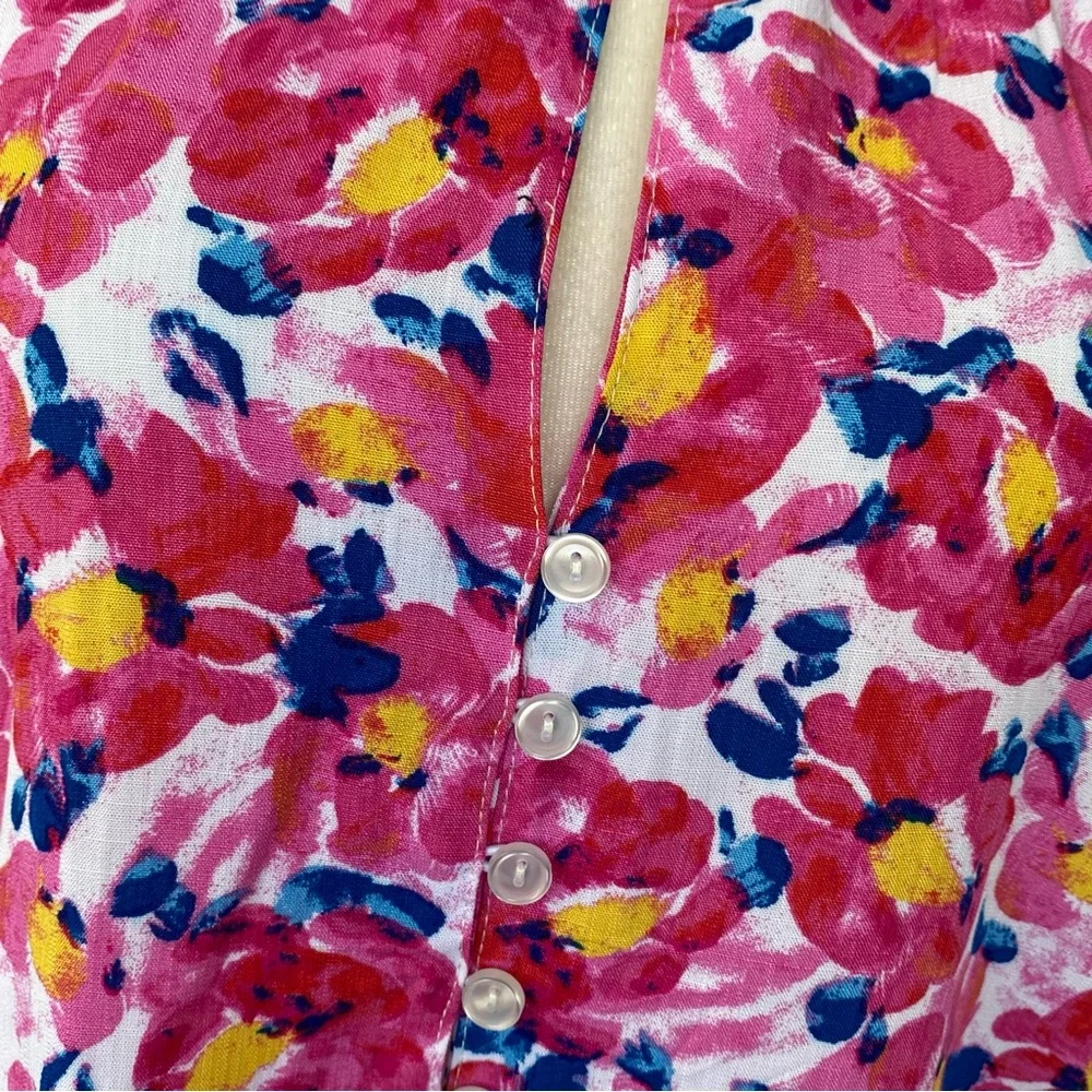 Time and Tru NWOT Pink Floral Tank Top Medium - Picture 5 of 12